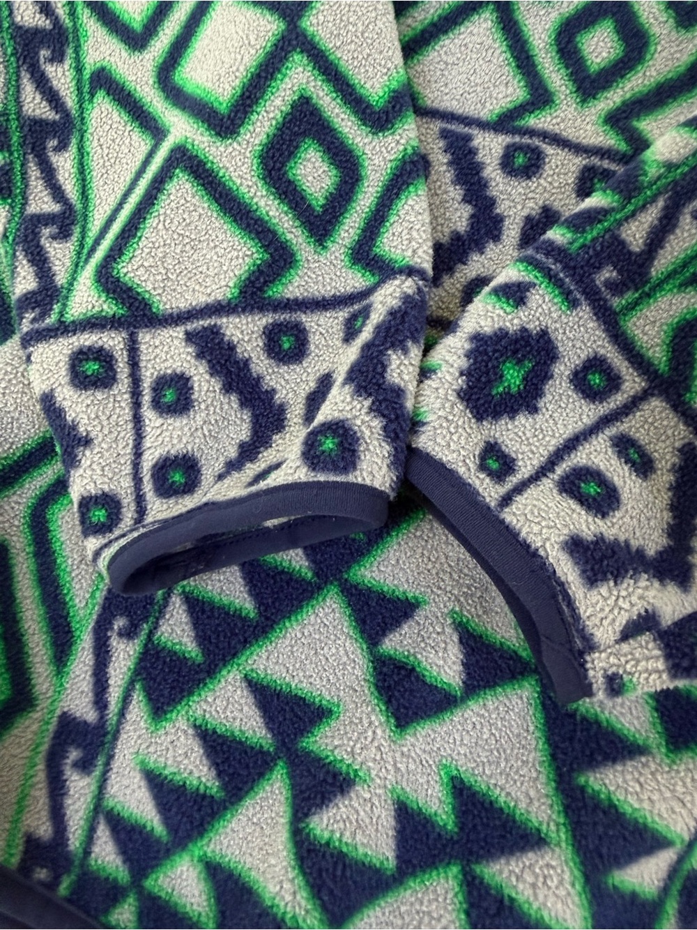 Patagonia Synchilla Snap-T Men’s XS Gray Green Aztec Fleece Pullover - Picture 12 of 13